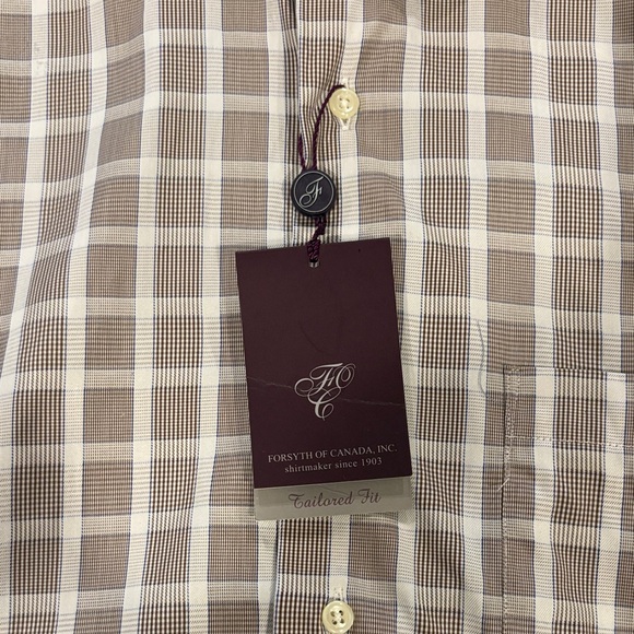 Classic Tan Plaid Button-Down Shirt - Picture 3 of 10